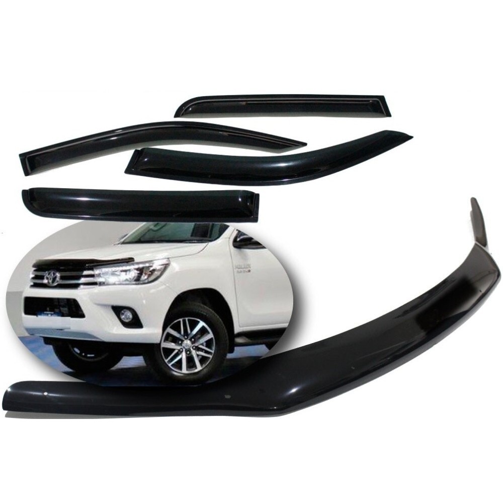 Bonnet Protector & Weather Shields Suitable For Toyota Hilux 2015 2016 2017 2018 2019