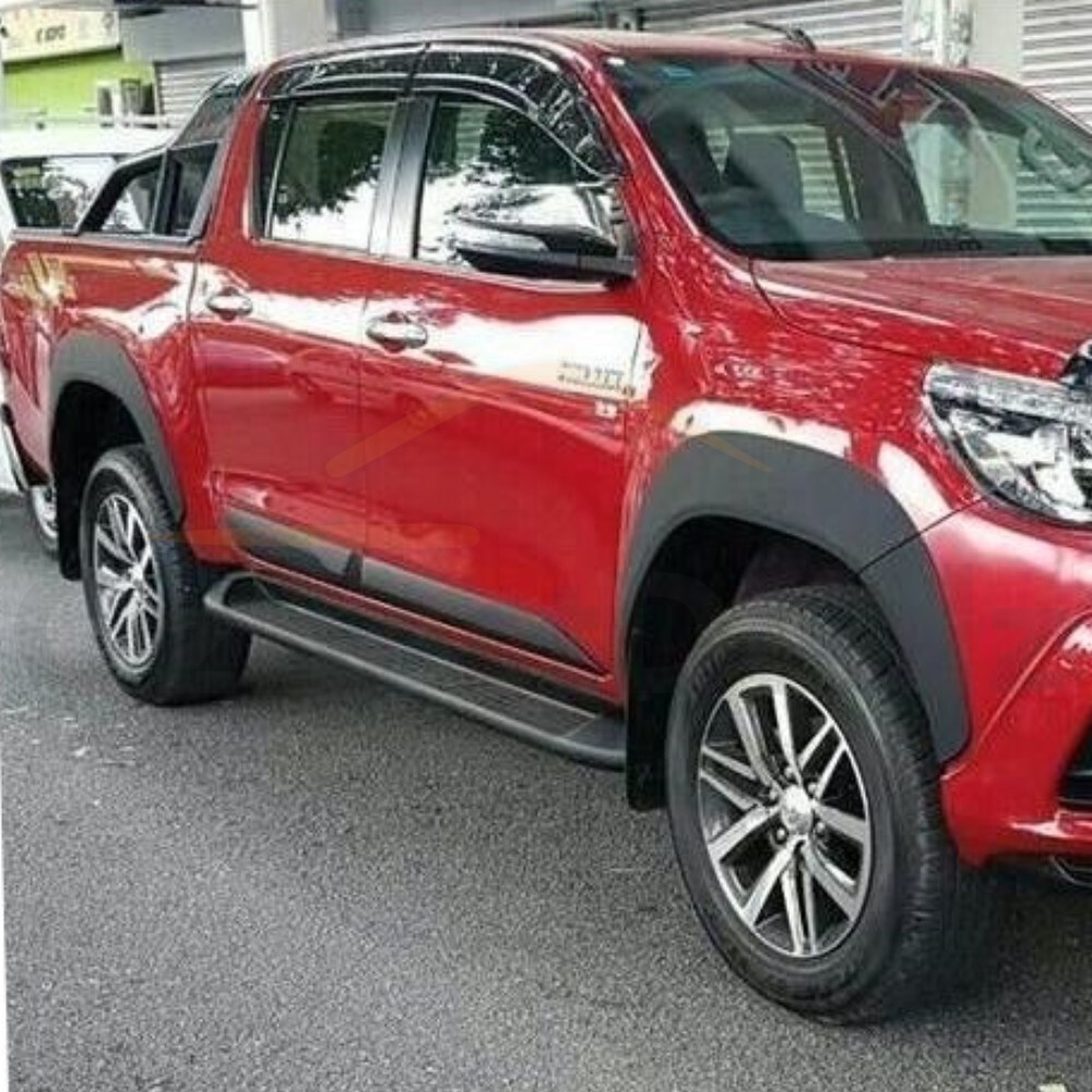 Slim Side Cladding Black suitable for Toyota Hilux 2015 2016 2017 2018 2019+