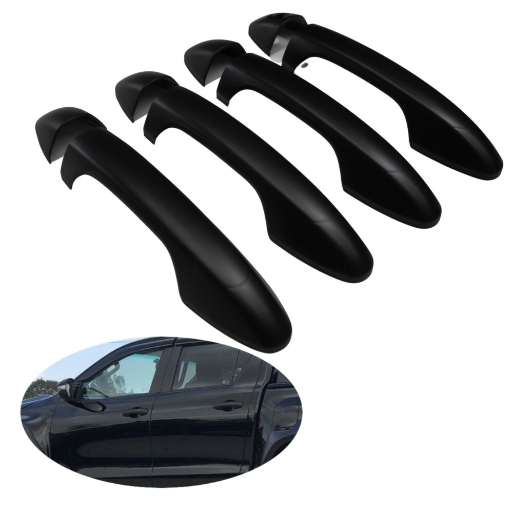 Matte Black Door Handle Covers suitable for Toyota Hilux 2015 - 2019