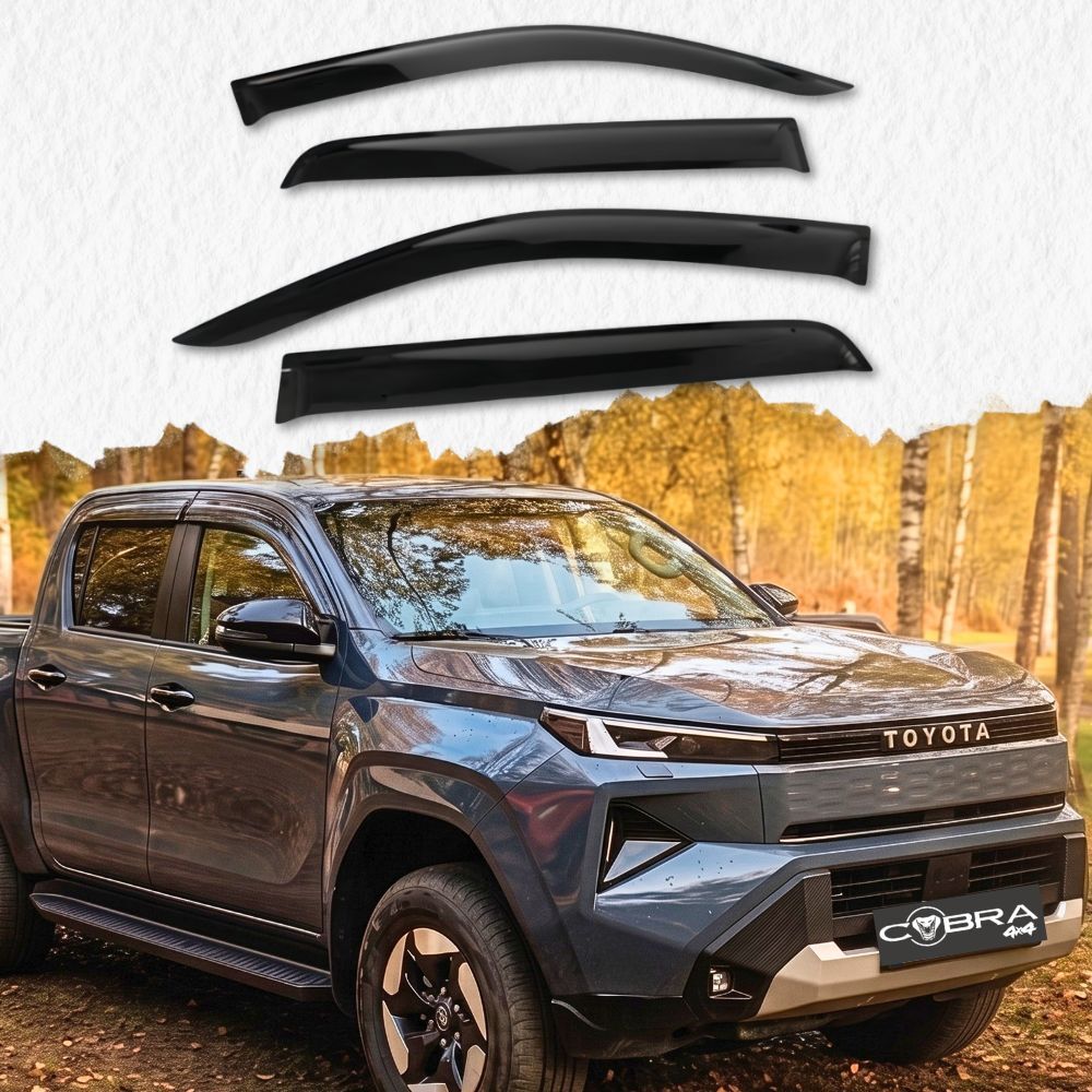 Weather Shield Guard Fit Toyota Hilux 2026 Onwards N90 Window Visor Protectors Injection Moulded Weathershields