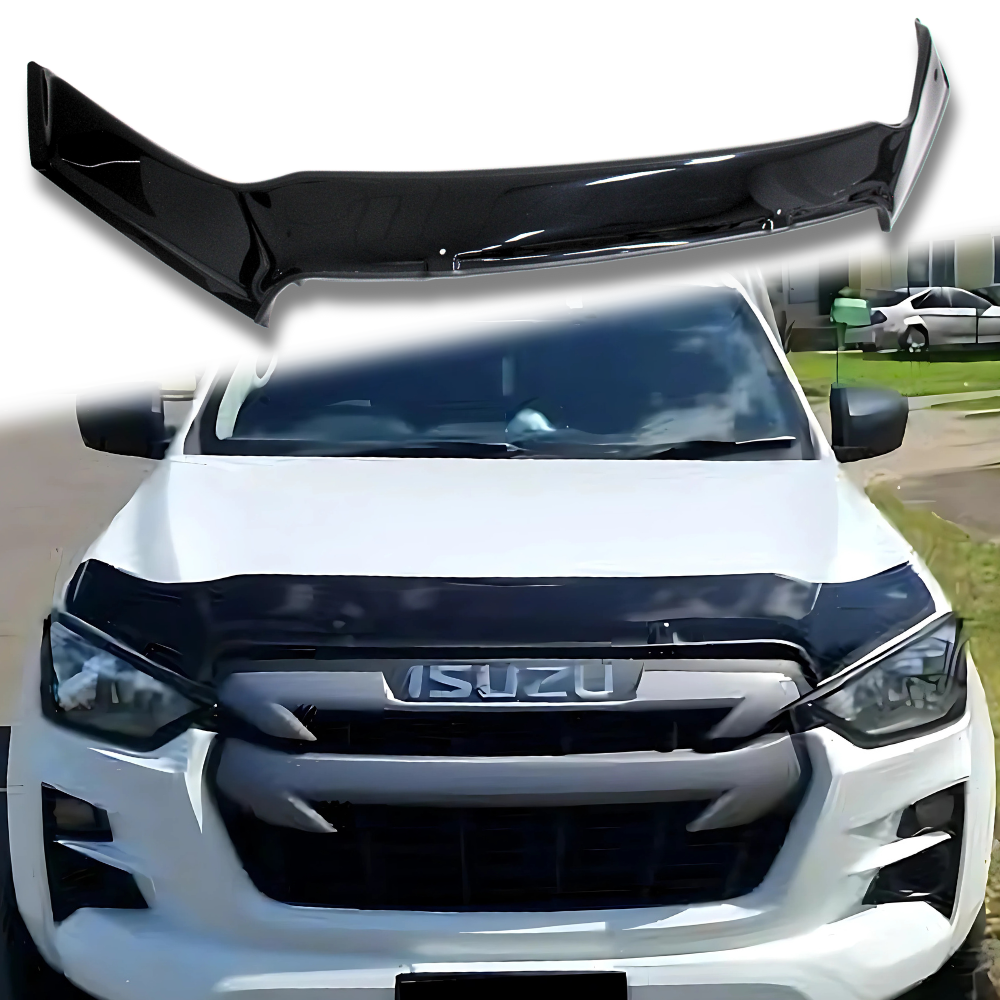Bonnet Protector Fits Isuzu MU-X MUX 08/2021 - 2024 Hood Guard Visor Tint Black