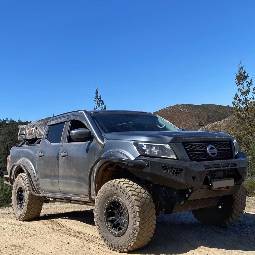 Pocket Style Fender Flares suits Nissan Navara NP300 2021 onwards Matte Black Slim Smooth