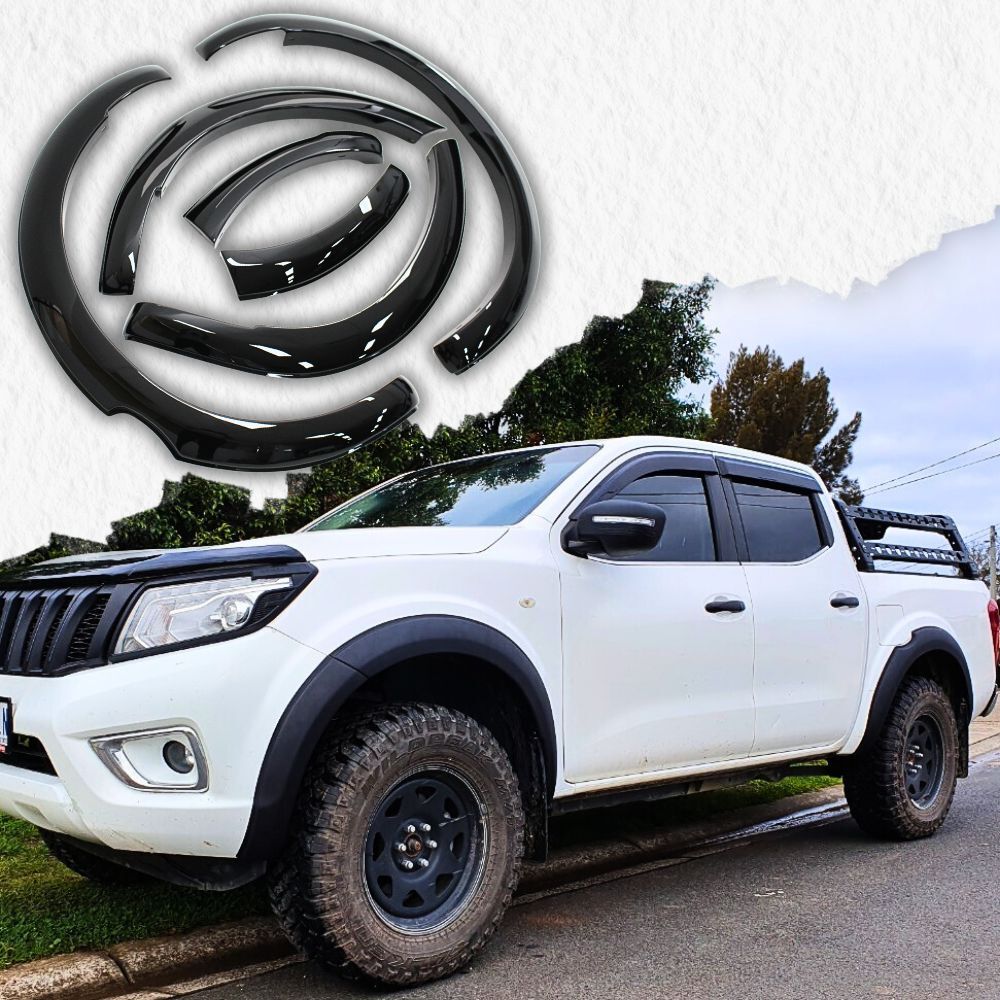 Gloss Black Slim OEM Fender Flares suits Nissan Navara NP300 D23 2015 - 2020