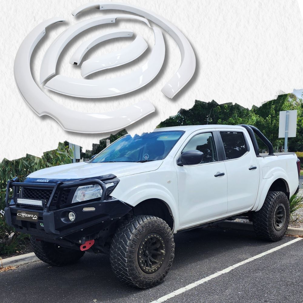 Gloss White Slim OEM Fender Flares suits Nissan Navara NP300 D23 2015 - 2020