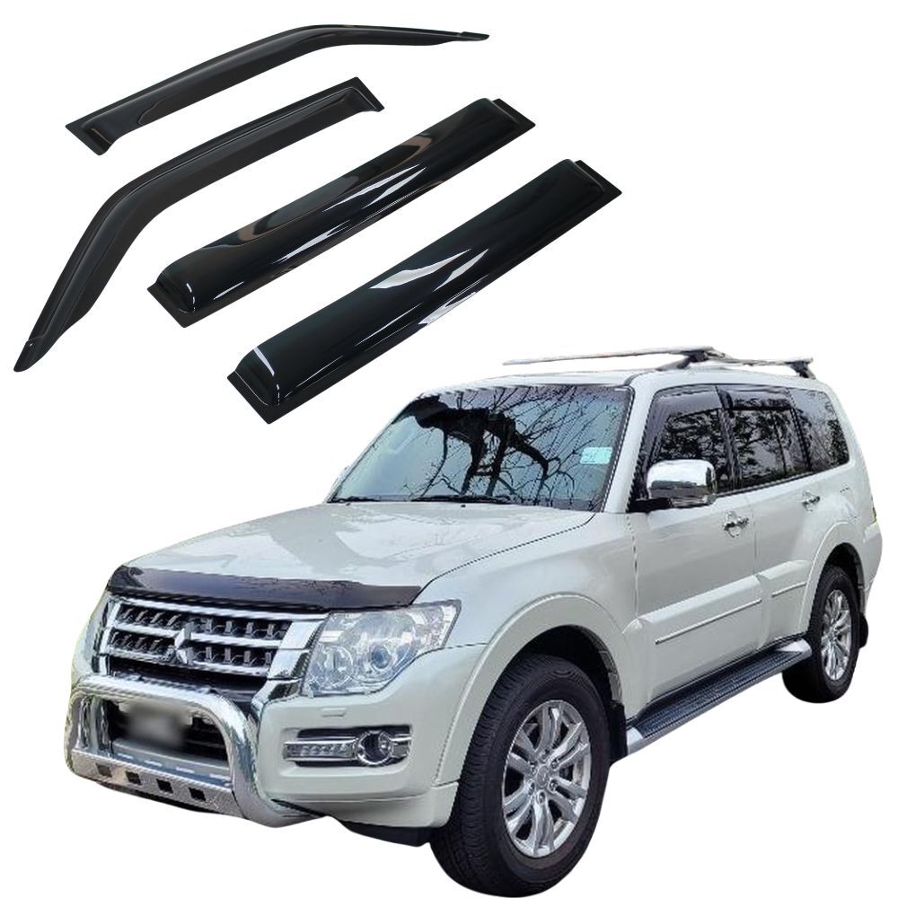 Weather Shields Fits Mitsubishi Pajero 2000 - 2020 Window Visors Weathershields