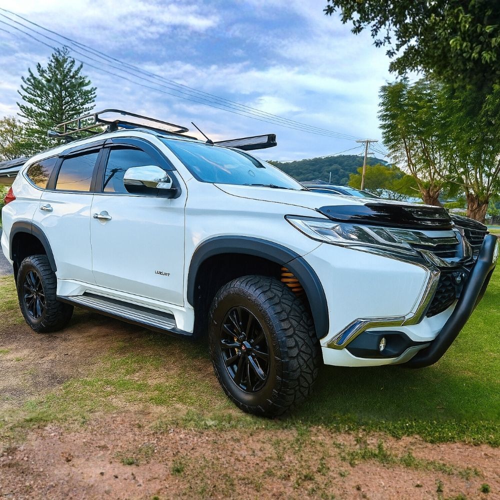 Thin Matte Black Fender Flares Fits Mitsubishi Pajero Sport 2020 Facelift Guards Plastic ABS Sim OEM Style