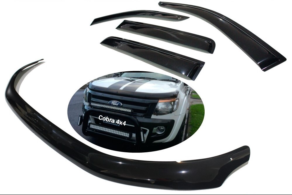 Bonnet Protector Weather Shields fits Ford Ranger PX1 2012 2013 2014 2015 Only