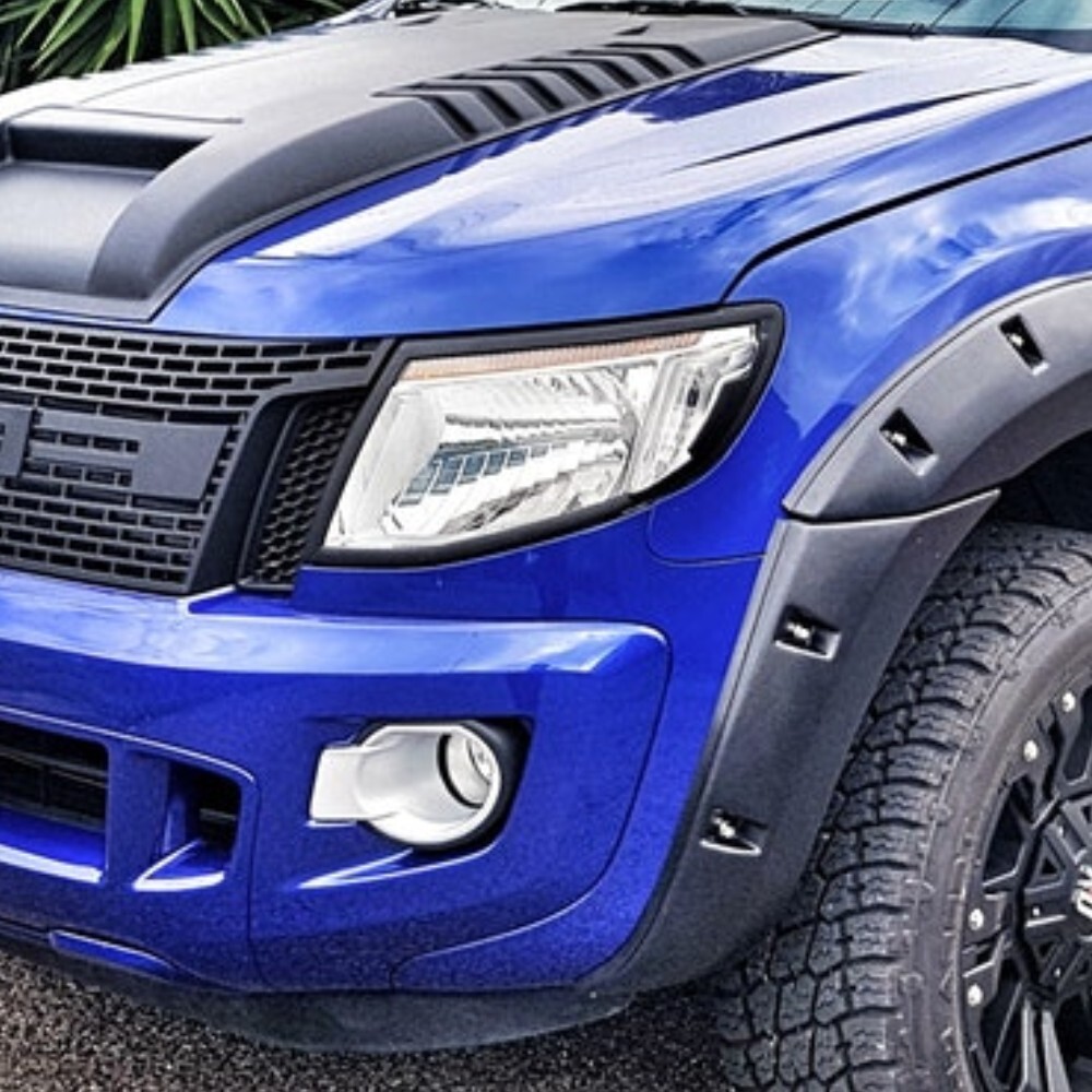 Head Front Light Cover Suits Ford Ranger PX1 2011-2015 Matte Black 