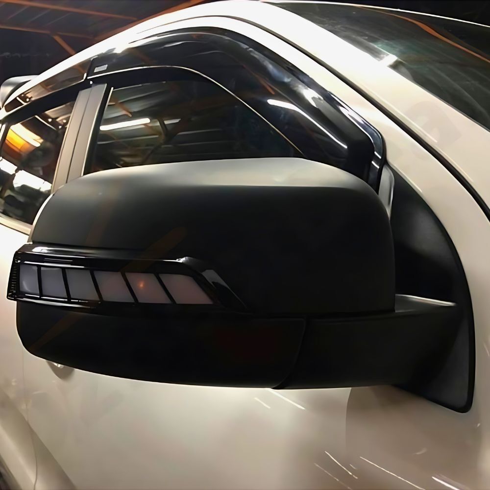 Mirror Covers LED Matte Black FITS Ford Ranger PX1 PX2 PX3 2012 - 2018 Everest