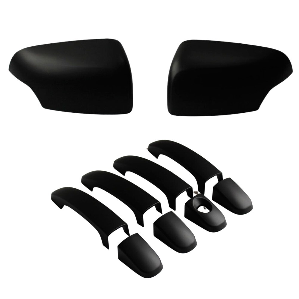 Matte Black Mirror Covers + Door Handles FITS Ford Ranger PX2 2012-18 Everest