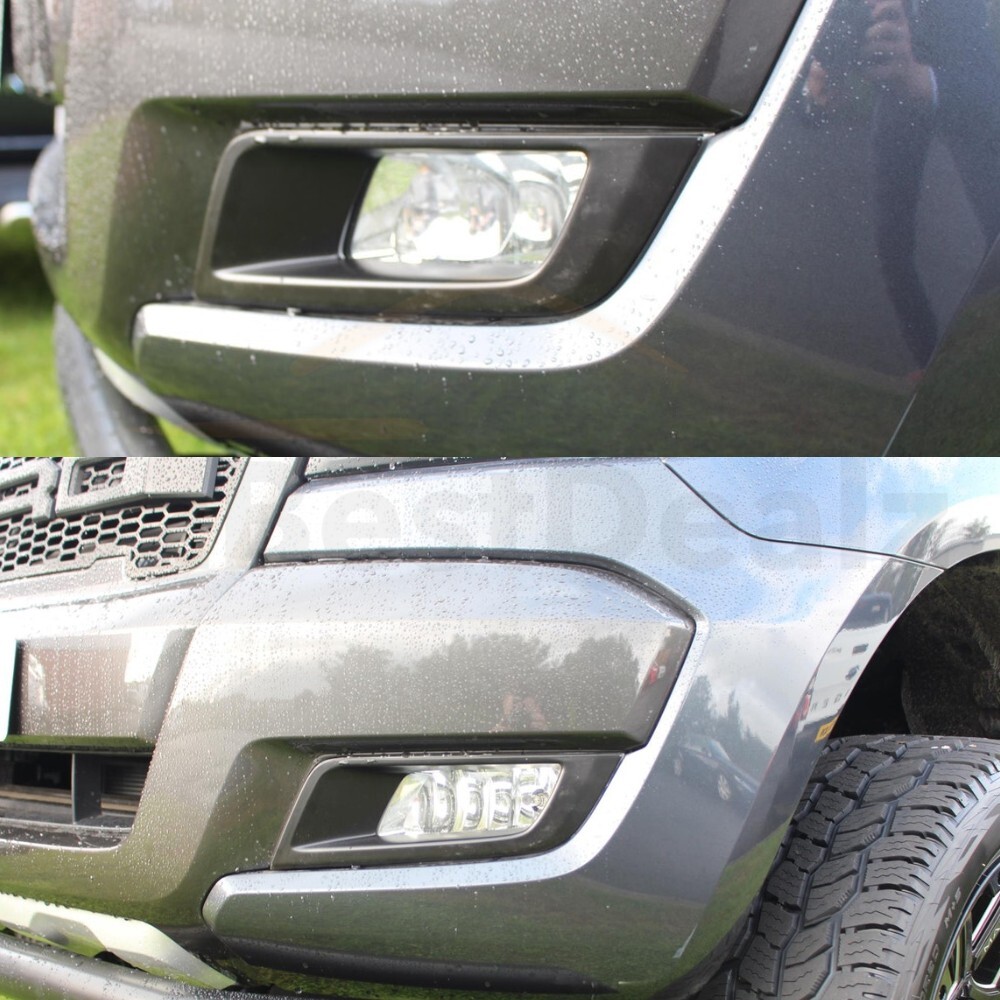 Matte Black Fog Light Cover Trim Fits Ford Ranger WildTrak PX2 2015 2016 2017 2018