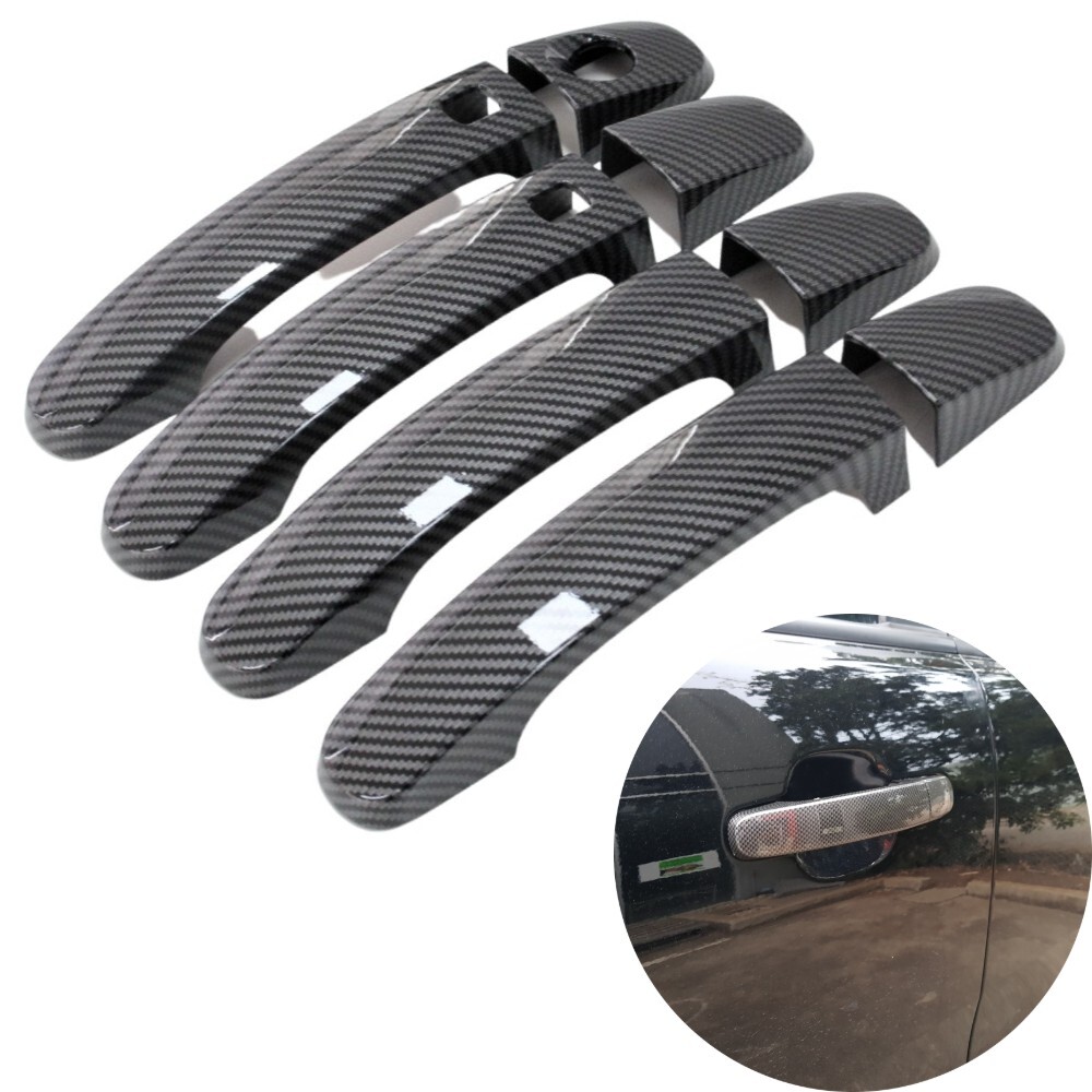 Carbon Fibre Door Handles FITS Ford Ranger PX3 2018+ Smart Hole Door Covers 