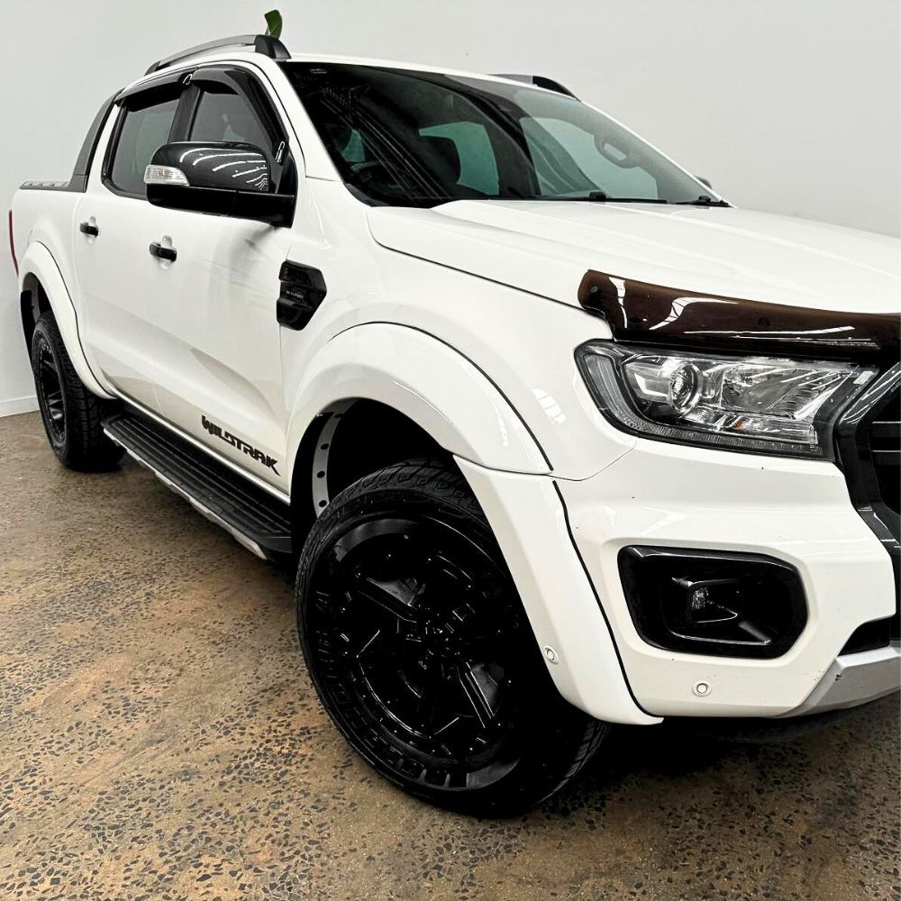 Gloss White OEM Style Fender Flares With Sensor Fits Ford Ranger PX3 2018 - 2021 Dual Cab