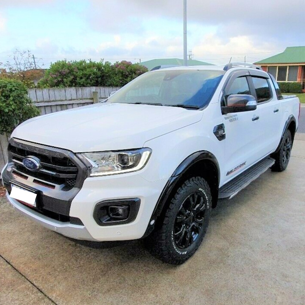 THIN GLOSS BLACK FLARES FITS FORD RANGER PX3 MK3 2018 2019 +