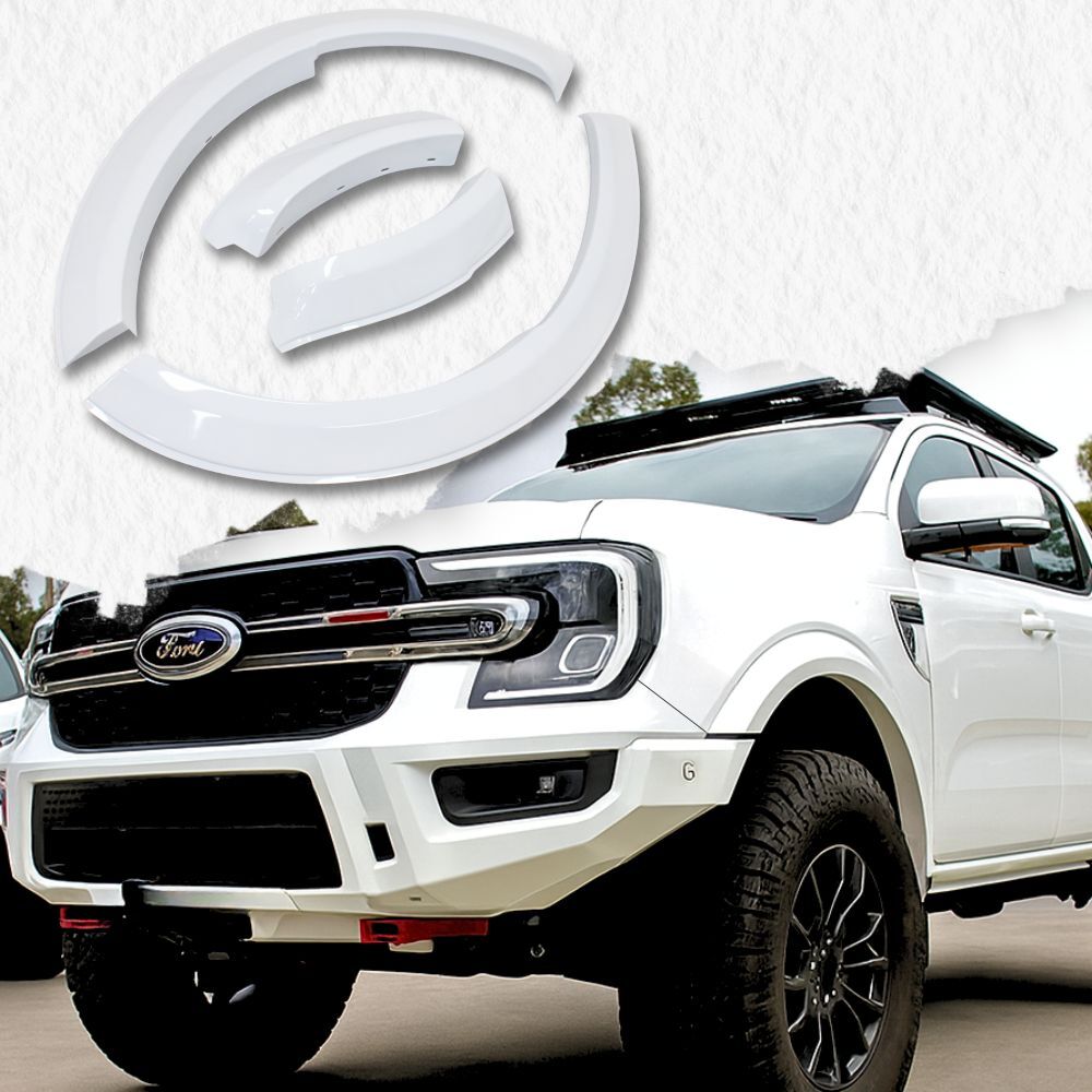Front Fender Flares OEM Style Gloss White Suits Ford Ranger Next Gen 2022 Onwards Wheel Guard Flare