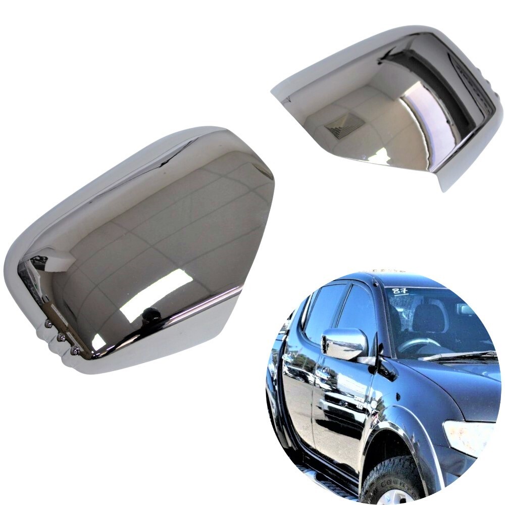 Chrome Mirror Covers suitable for Mitsubishi Triton MN ML 2006 - 2014  Challenger PB