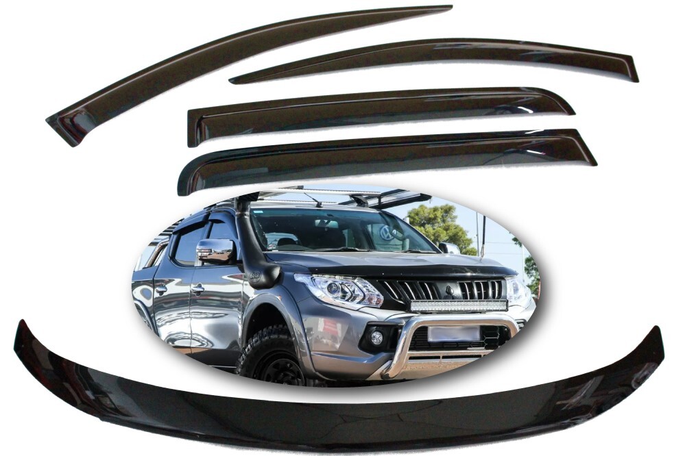 Bonnet Protector & Weather Shields SUIT Mitsubishi Triton 2015 2016 2017 2018