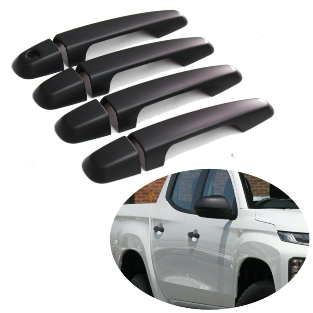 Matte Black Door Handle Covers suit Mitsubishi Triton MR 2019 Onwards