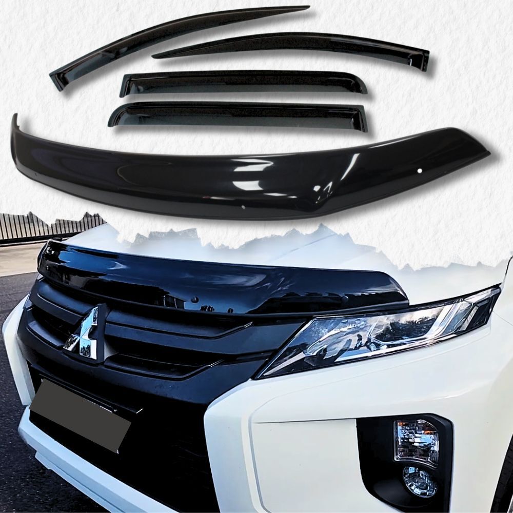 Bonnet Protector & Weather Shields SUIT Mitsubishi Triton MR 2019 2020