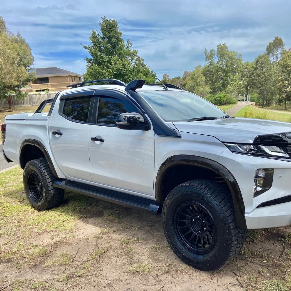 Matte Black Thin Fender Flares Suits Mitsubishi Triton MR 2019 2020 2021 with Adhesive tape 