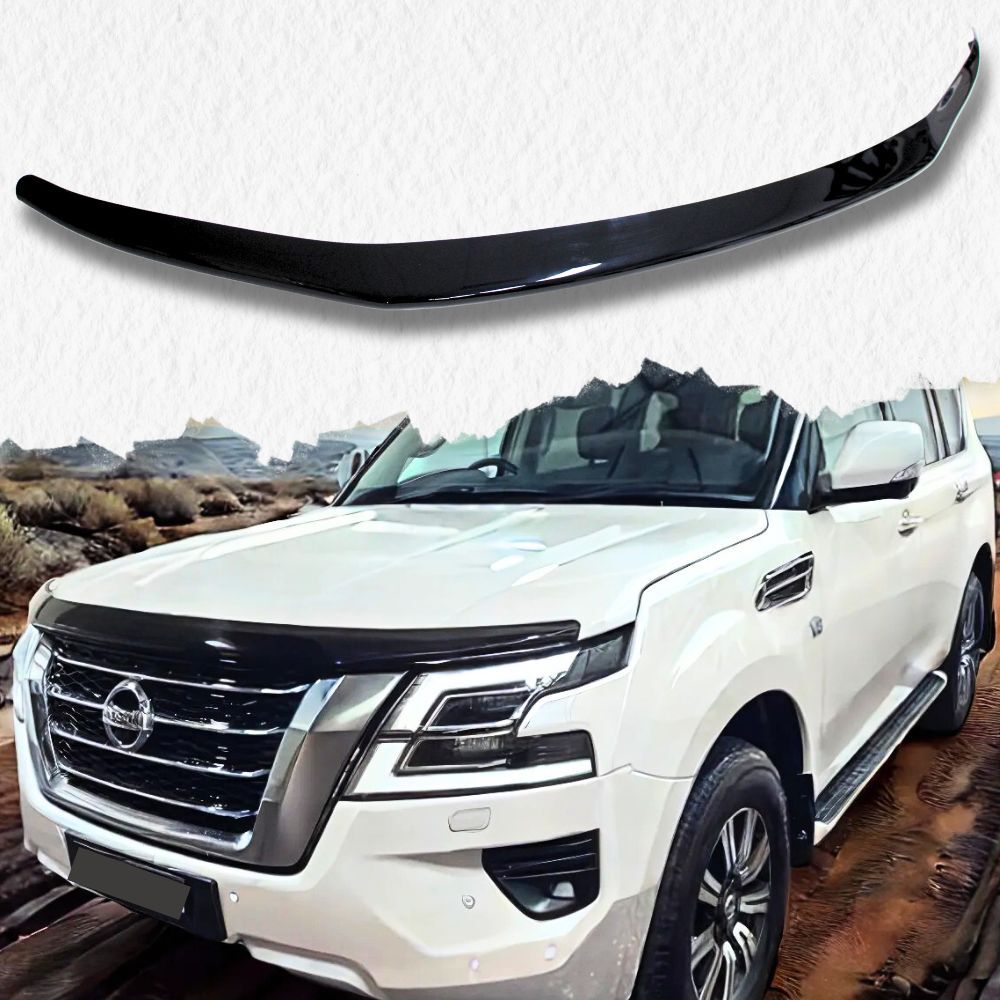 Bonnet Protector Suits Nissan Patrol Y62 2020 Onwards Facelift Tinted Guard Wind Deflector Visor