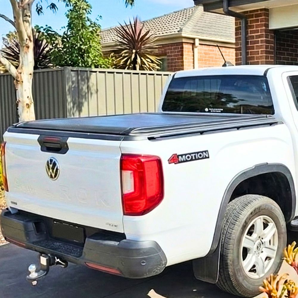 Cobra 4X4 M-Spec Electric Retractable Roller Shutter fits Volkswagen Amarok Next Gen 2023 Onwards Tub Tonneau Roll Cover Black Lid