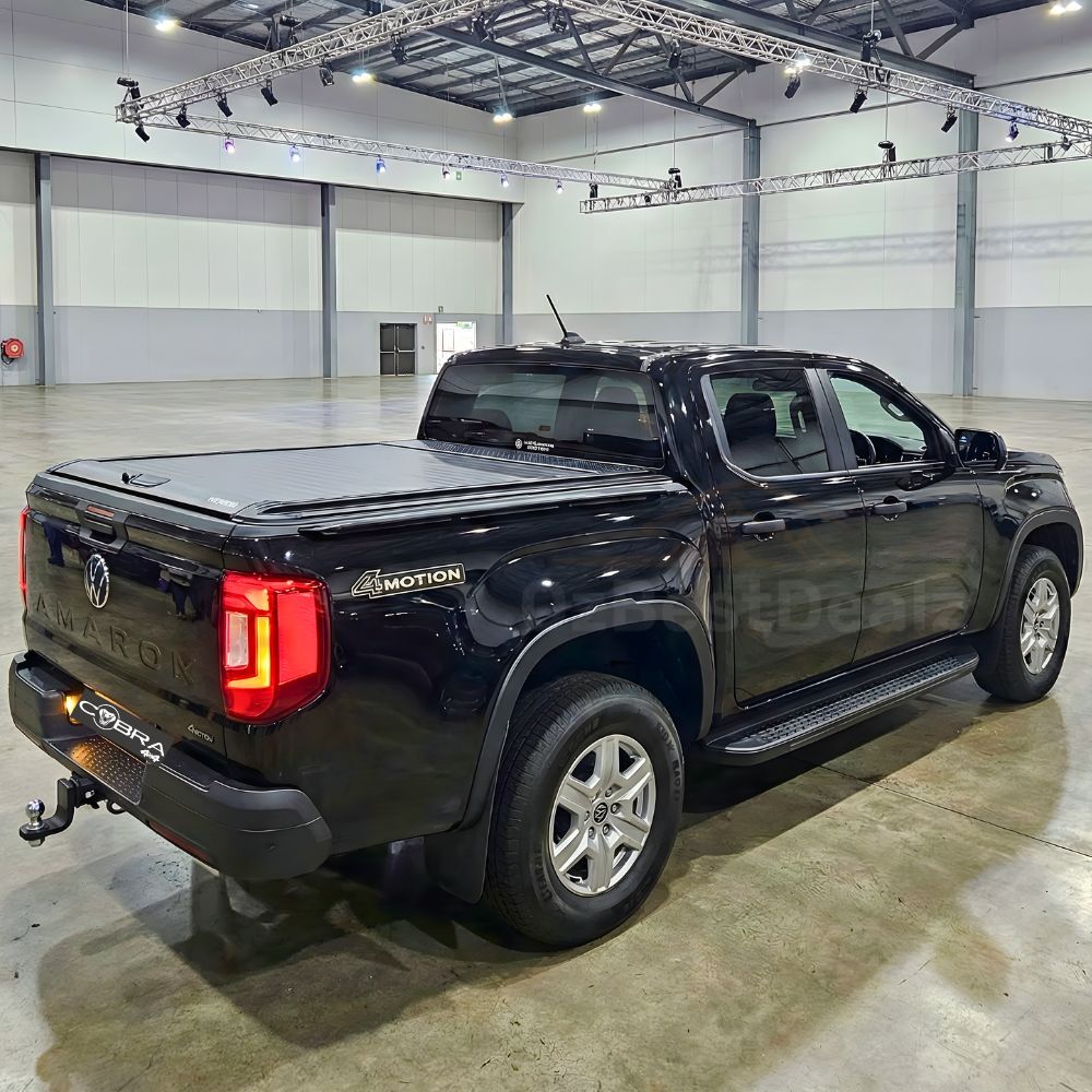 Cobra 4X4 M-Spec Retractable Roller Shutter fits Volkswagen Amarok Next Gen 2023 Onwards Tub Manual Tonneau Roll Cover Black