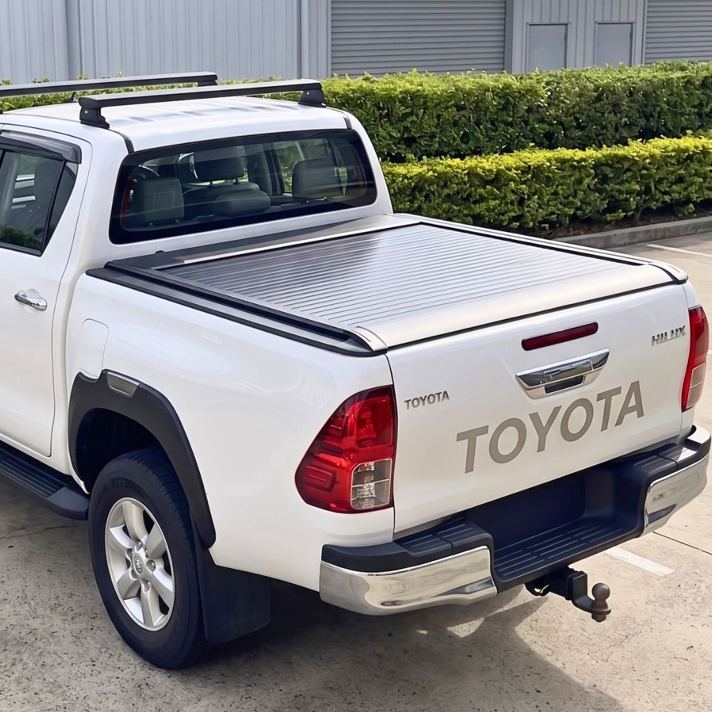 Cobra 4X4 M-Spec Electric Retractable Roller Shutter fits Toyota Hilux 2015 - 2025 N80 Tub Tonneau Roll Cover Black Lid