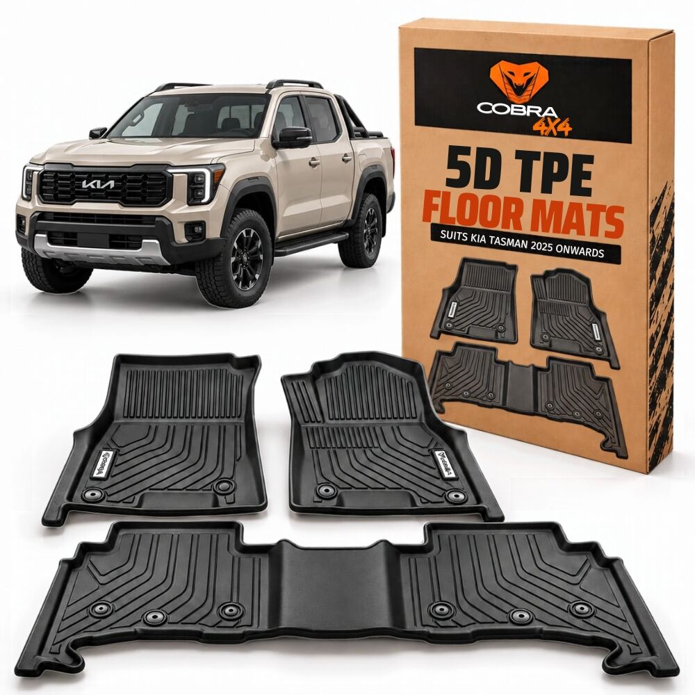 5D TPE Floor Mats Liner suits Kia Tasman 2025 Onwards Carpet Plastic Rubber Mat