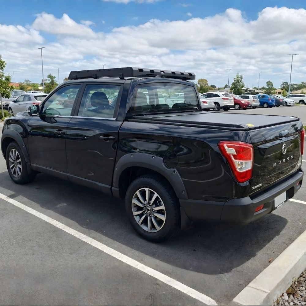 Cobra 4X4 M-Spec Electric Retractable Roller Shutter fits SsangYong Musso 2018 Onwards SWB Short Wheel Base Tub Tonneau Roll Cover Black Lid