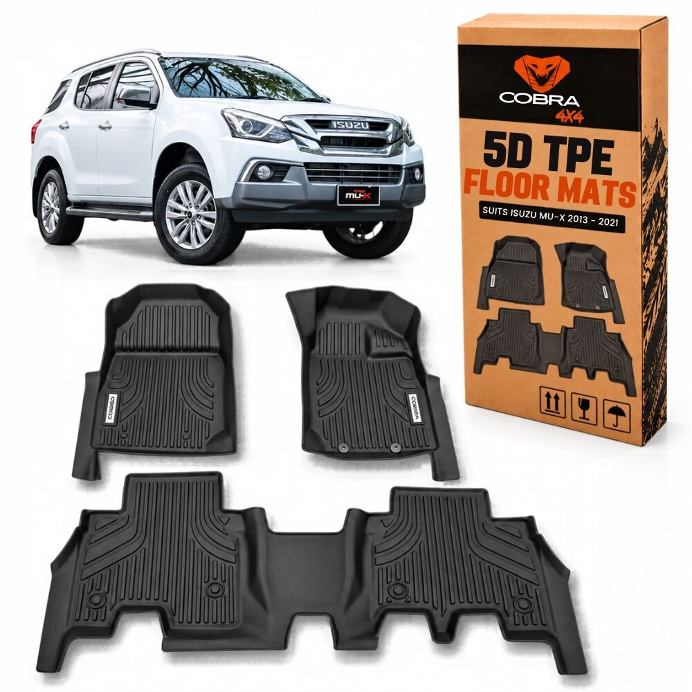 5D TPE Floor Mats Liner suits Isuzu MUX 2013 - 2021 Carpet Plastic Rubber Mat