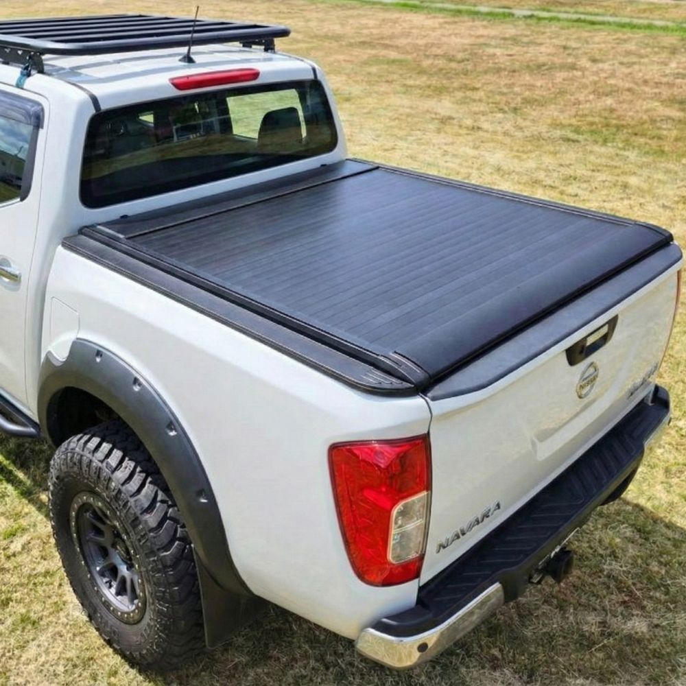 Cobra 4X4 M-Spec Electric Retractable Roller Shutter fits Navara NP300 D23 2015 - 2025 Tub Tonneau Roll Cover Black Lid