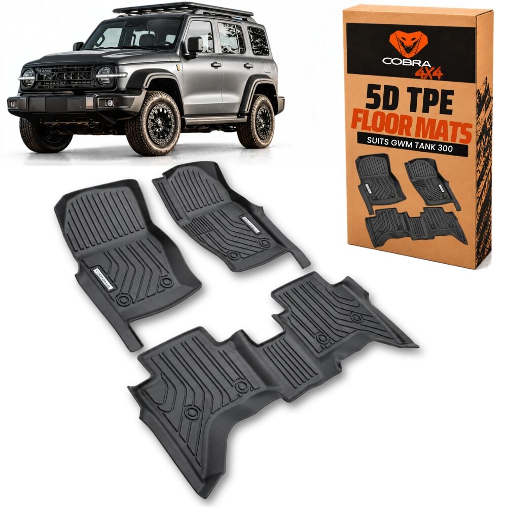 5D TPE Floor Mats Liner suits GWM Tank 300 2023 Onwards Carpet Plastic Rubber Mat