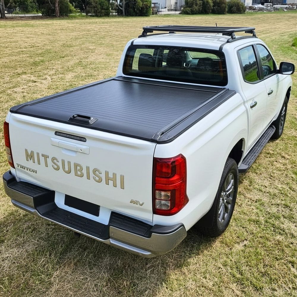 Cobra 4X4 M-Spec Retractable Roller Shutter fits Mitsubishi Triton MV 2024 Onwards Tub Manual Tonneau Roll Cover Black