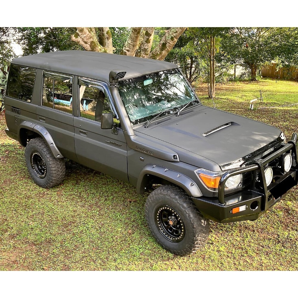 Pocket Style Flares Suitable for Landcruiser 76 Series 90mm wide Textured black 2mm Thick