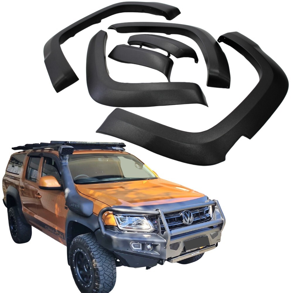 Textured Black OEM Style Fender Flares Guards Suit Volkswagen Amarok VW 2010 - 2019