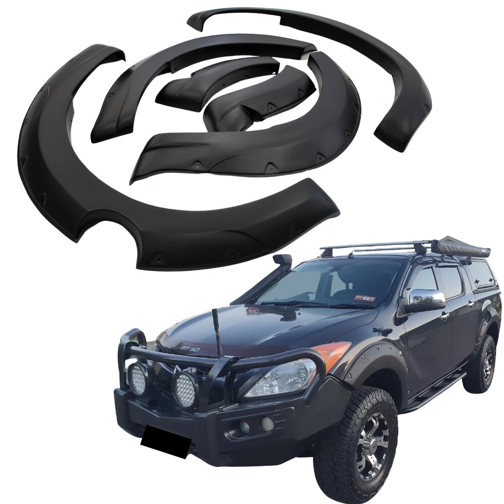Mazda BT-50 Dual Cab 2012 - 2017 Pocket Style Matte Black Fender Flares BT50