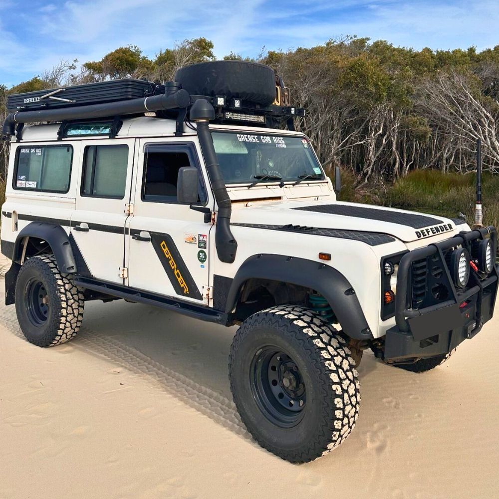 Pocket Jungle Style Textured Flares suitable for Land Rover Defender 1988 - 2017 Matte black Fender