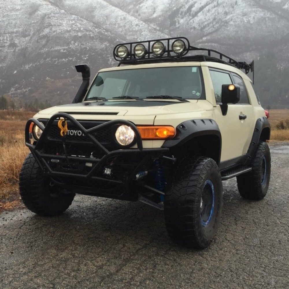 POCKET STYLE FENDER FLARES suitable for FJ CRUISER 2007-2017 BLACK TEXTURED