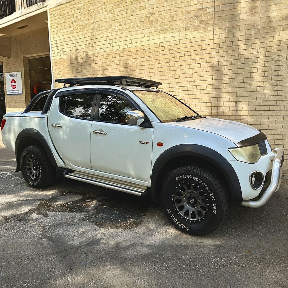 OEM Style Matte Black Fender Flares Suit Mitsubishi Triton 2006 - 2014 MN ML Guard Smooth Finish PP Plastic