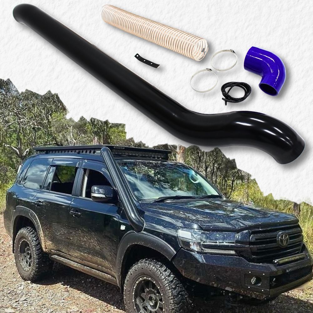 Cobra 4x4 Black Stainless Steel Snorkel Kit Suits Landcruiser 200 Series Turbo Air Intake Pipe