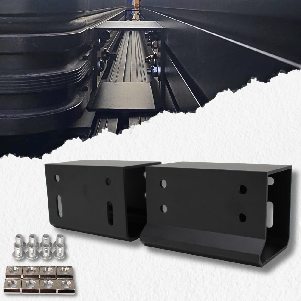 Cobra 4x4 2 x Awning To Roof Top Tent Adapter Brackets Kit 4WD Black Aluminium with screws Adaptor