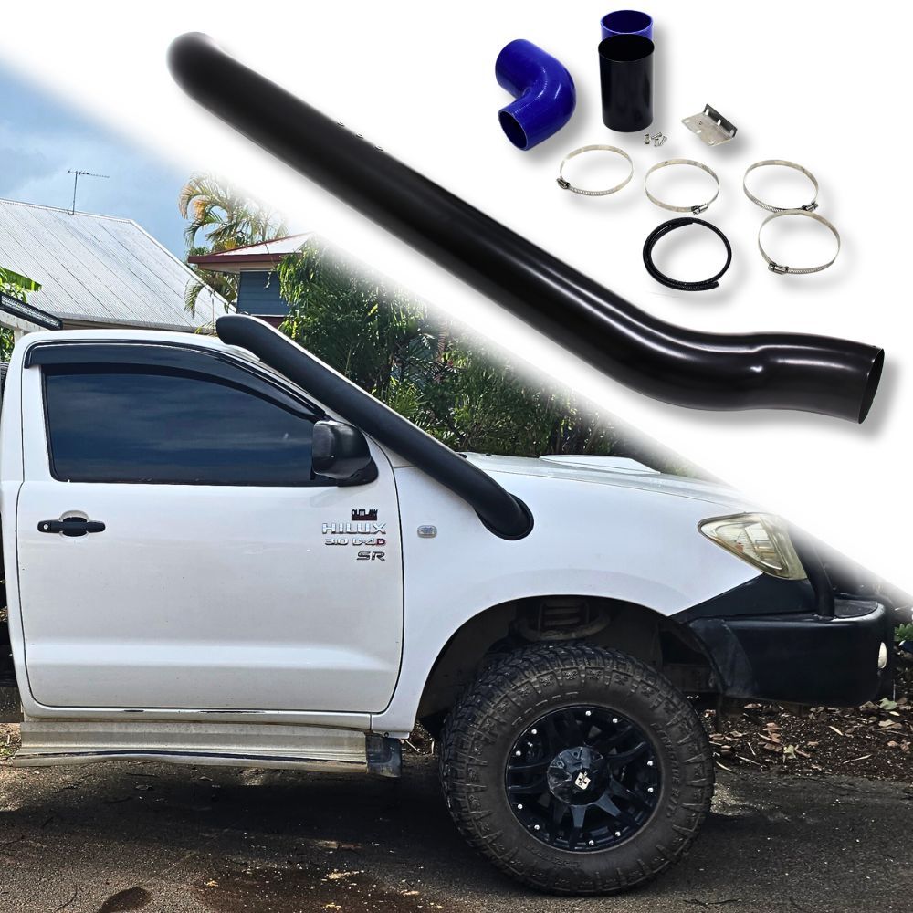 Cobra 4x4 4" Black Stainless Steel Snorkel Kit Suitable For Toyota Hilux N70 Vigo 2005 - 2015 3.0L D2D Turbo Air intake Pipe
