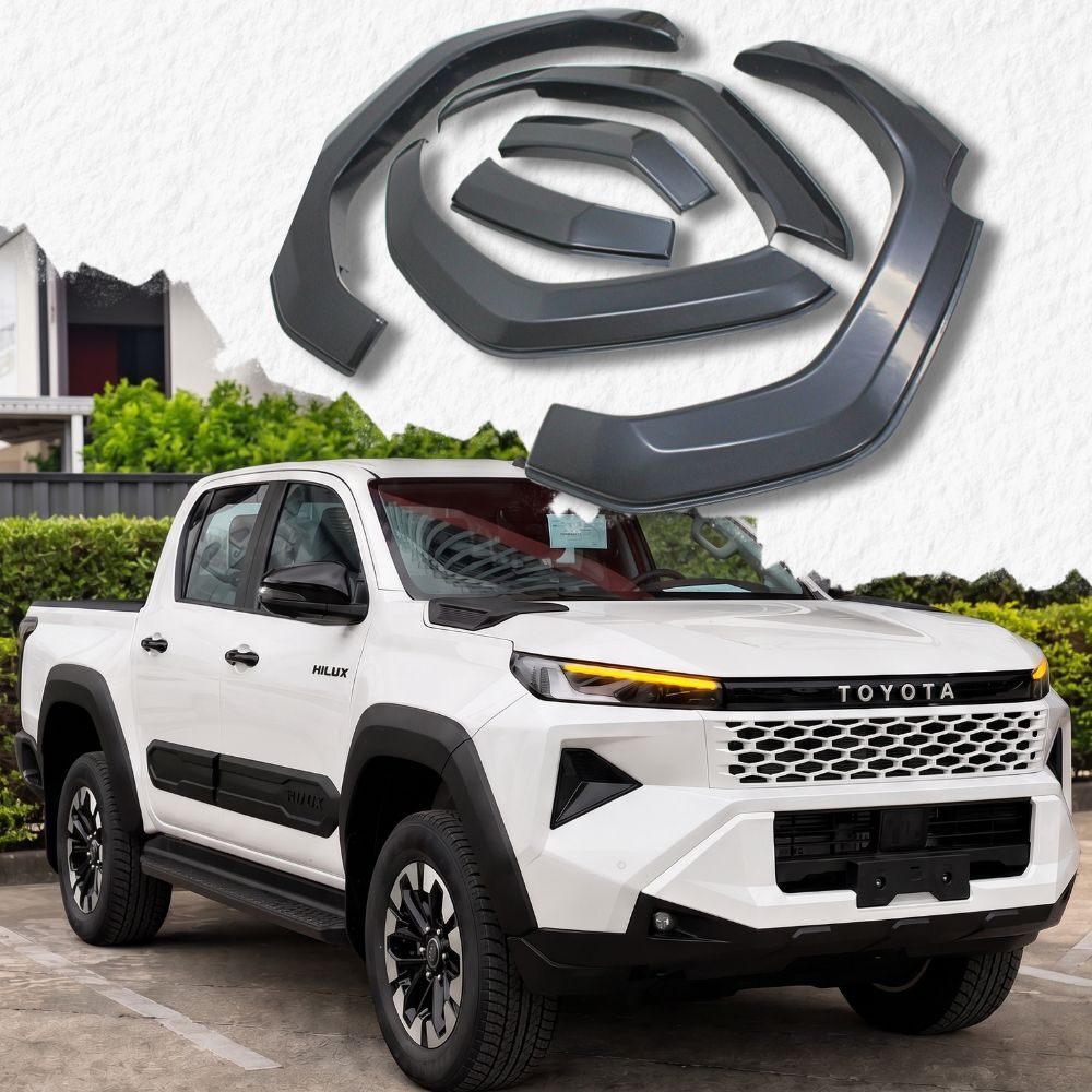 Satin Black OEM 3M Style Fender Flares Suits Toyota Hilux 2026 Onwards Dual Cab Guard Arch