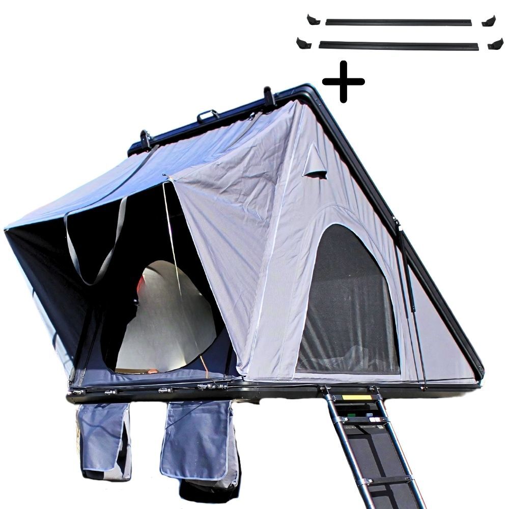Cobra 4x4 Adventure 130 Roof Top Triangle Tent Aluminium Alloy Hardshell 2 Person 280G Poly Cotton Ladder