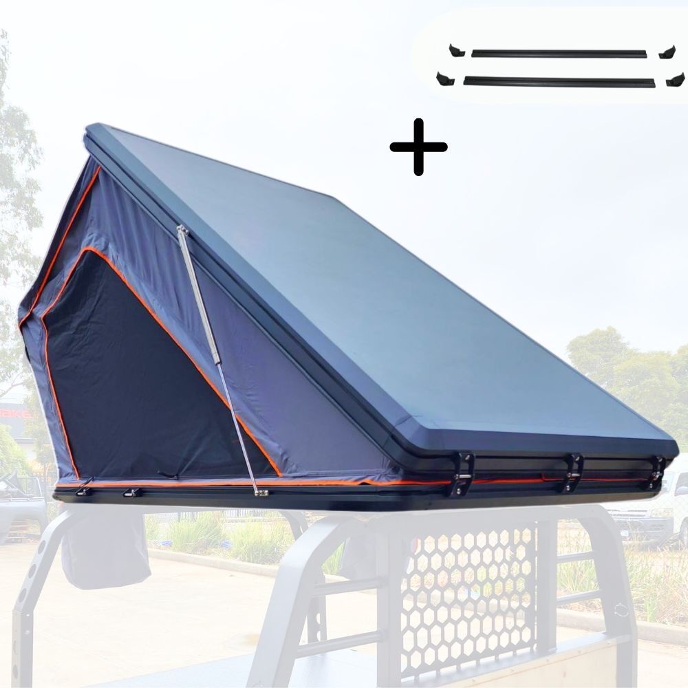 Cobra 4x4 Escape 130 Roof Top Triangle Tent Aluminium Alloy Hardshell 2 Person 280G Poly Cotton Ladder