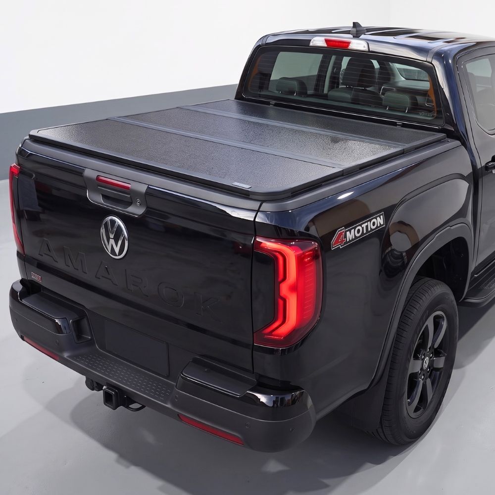 Trifold Type A Aluminium Foldable Hard Tub Lid Tonneau Cover Fits Volkswagen Amarok Next Gen 2023 Onwards Dual Cab