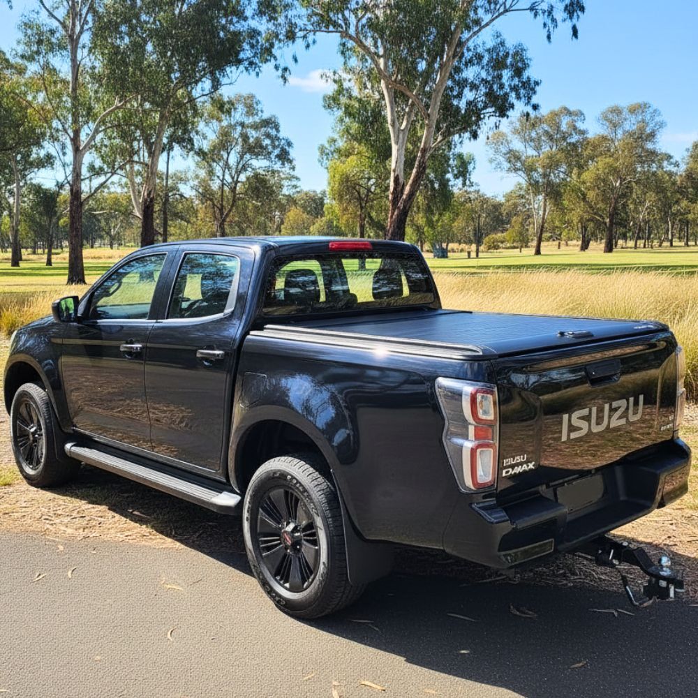Electric Retractable Roller Shutter fits Isuzu Dmax D-max Dual Cab 2012 - 2023 Tub Tonneau Roll Cover Black Lid