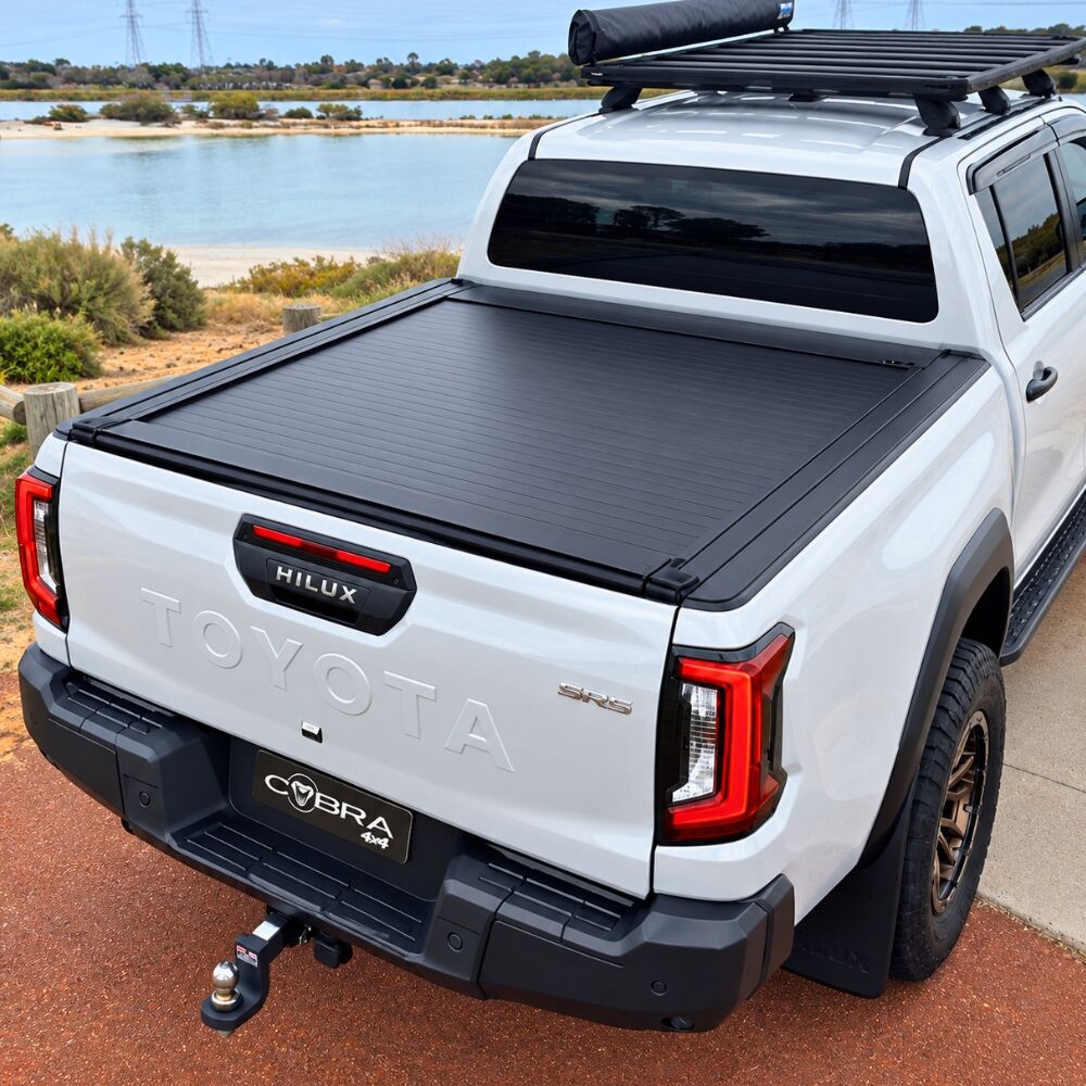 Electric Retractable Under Rail Roller Shutter fits Toyota Hilux 2026 Onwards N90 Tub Tonneau Roll Cover Black Lid