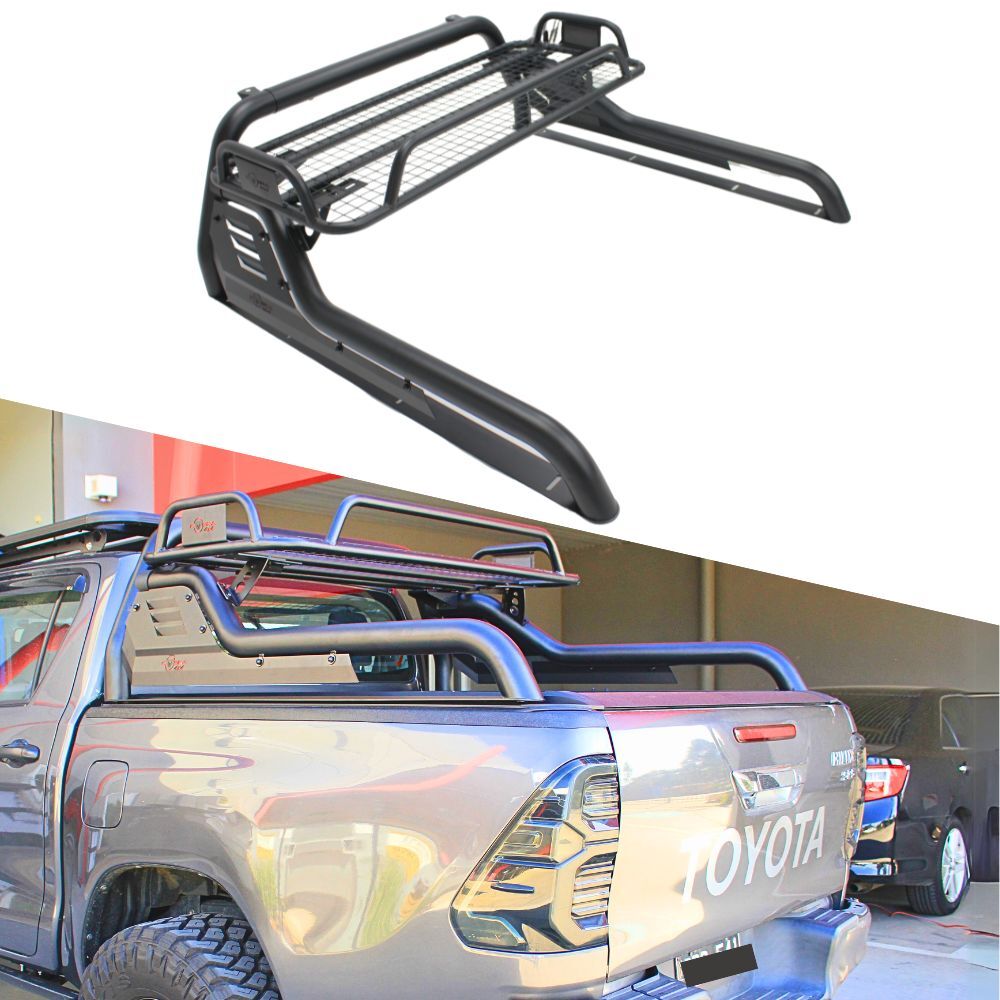 Steel Full Length Roll Bar With Rack Platform Suits Jeep Gladiator JT 2021 Onwards Sports Bar Sportsbar Hilux Ranger BT50 Dmax NP300